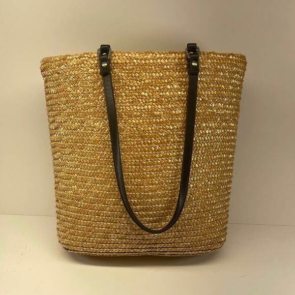 Faded Glory Straw Handbags Tote Purse Handle Top B#4 - Picture 1 of 11